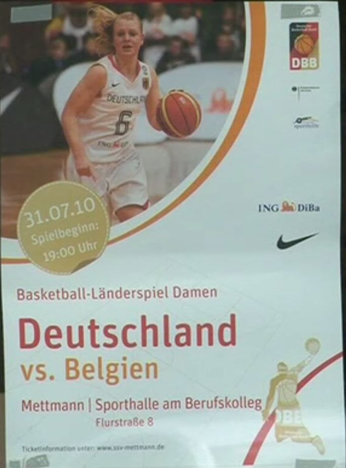 Plakat Basketball Länderspiel 31 07 2010