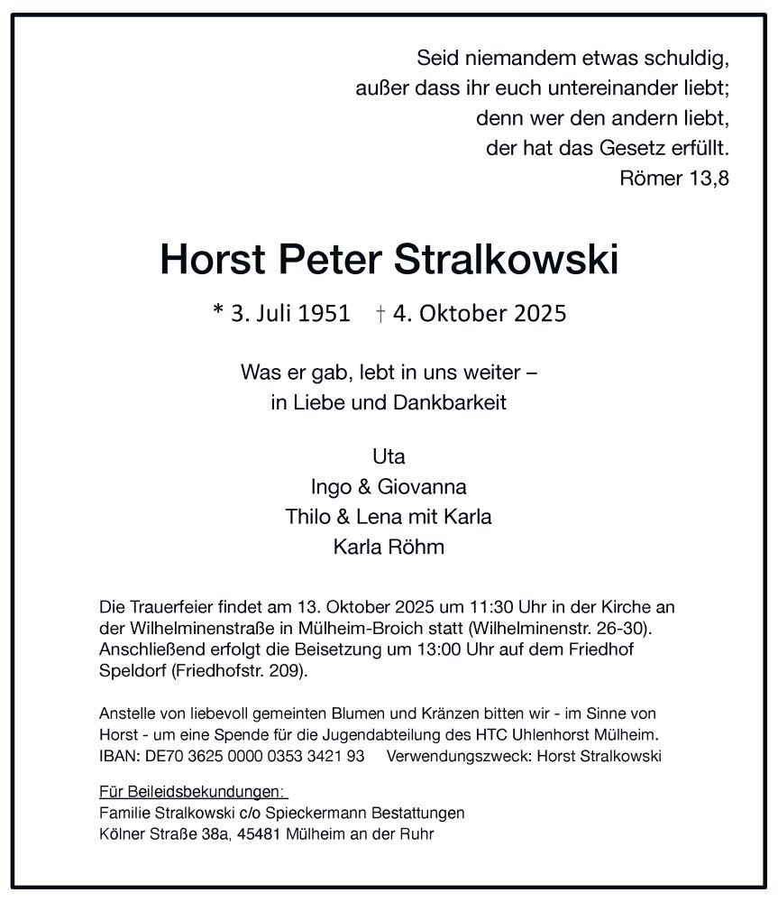 horstpeter stralkowski traueranzeige a33797c9 17cd 49a0 b5e1 6038b24978a7